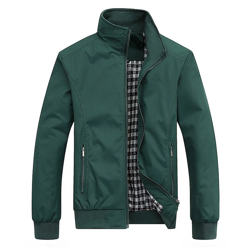 Men's Casual Solid Slim Bomber Jacket M-8XL