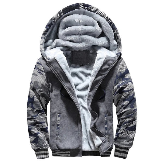 Men's Thick Fleece Hooded Winter Jacket