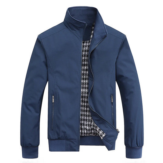 Men's Casual Solid Slim Bomber Jacket M-8XL