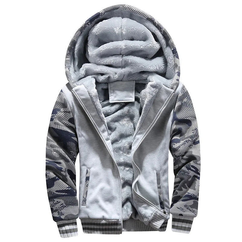 Men's Thick Fleece Hooded Winter Jacket