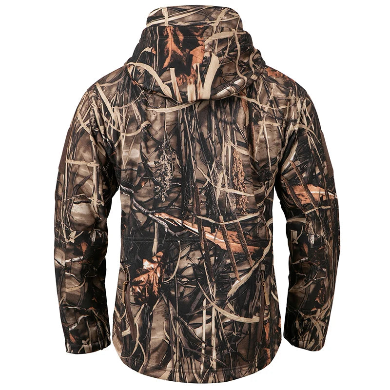 Men's Camo Waterproof Fleece Outdoor Jacket