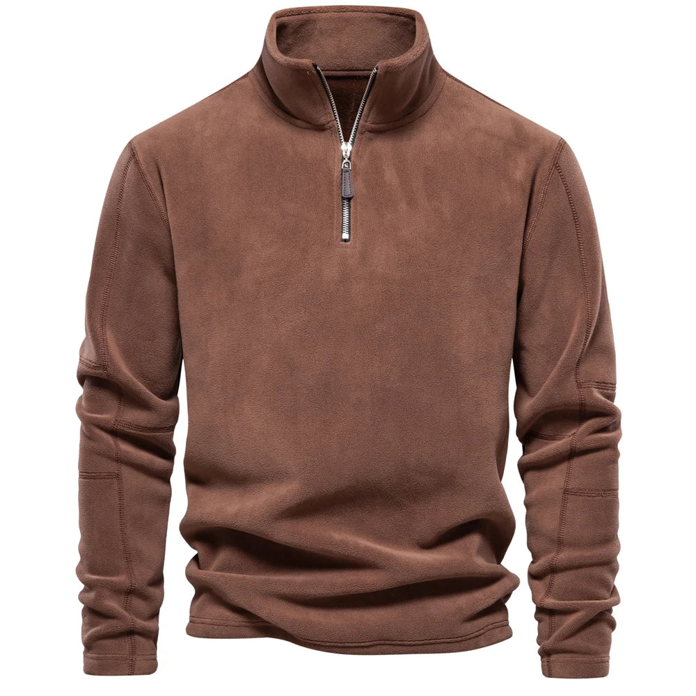 Men's Thick Warm Fleece Half-Zip Jacket