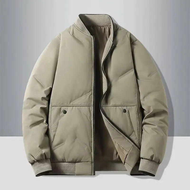 Men's Warm Baseball Collar Winter Jacket