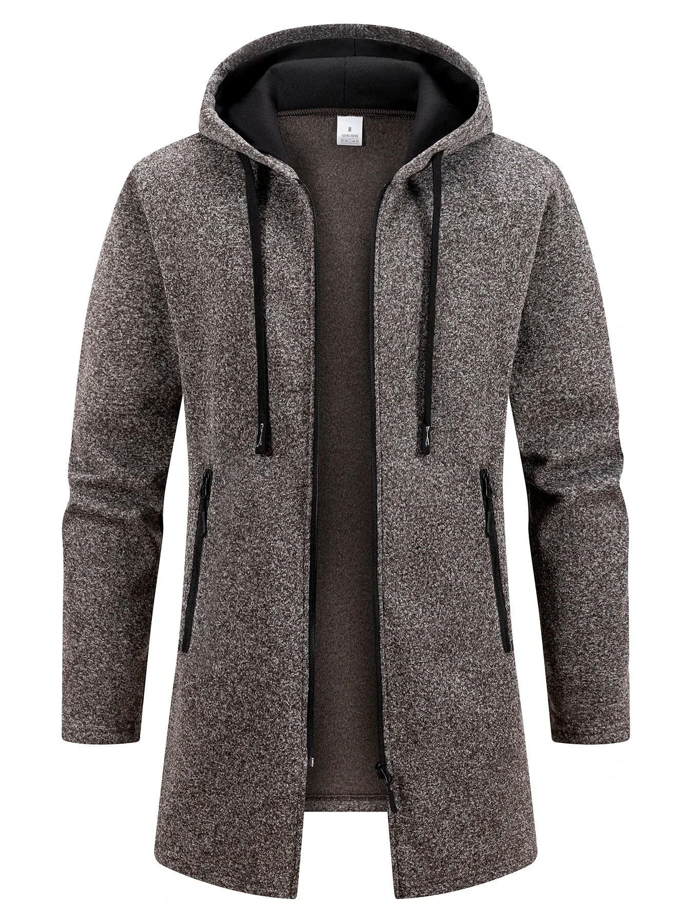 Men's Long Hooded Winter Streetwear Jacket