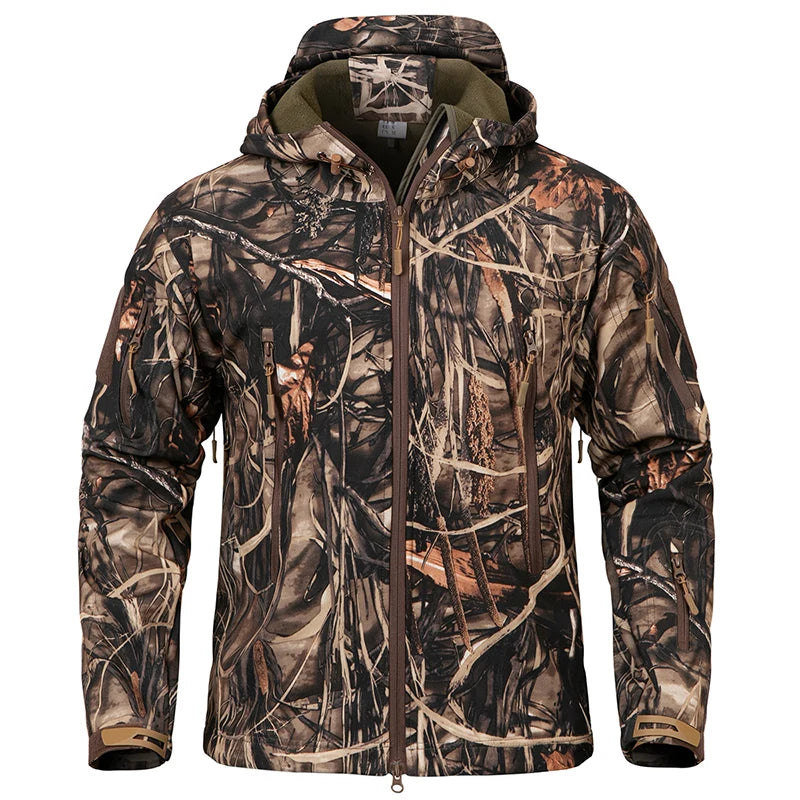 Men's Camo Waterproof Fleece Outdoor Jacket