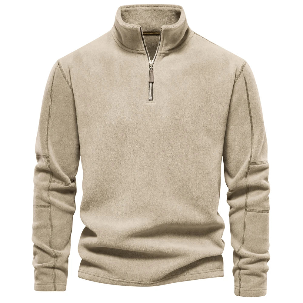 Men's Thick Warm Fleece Half-Zip Jacket
